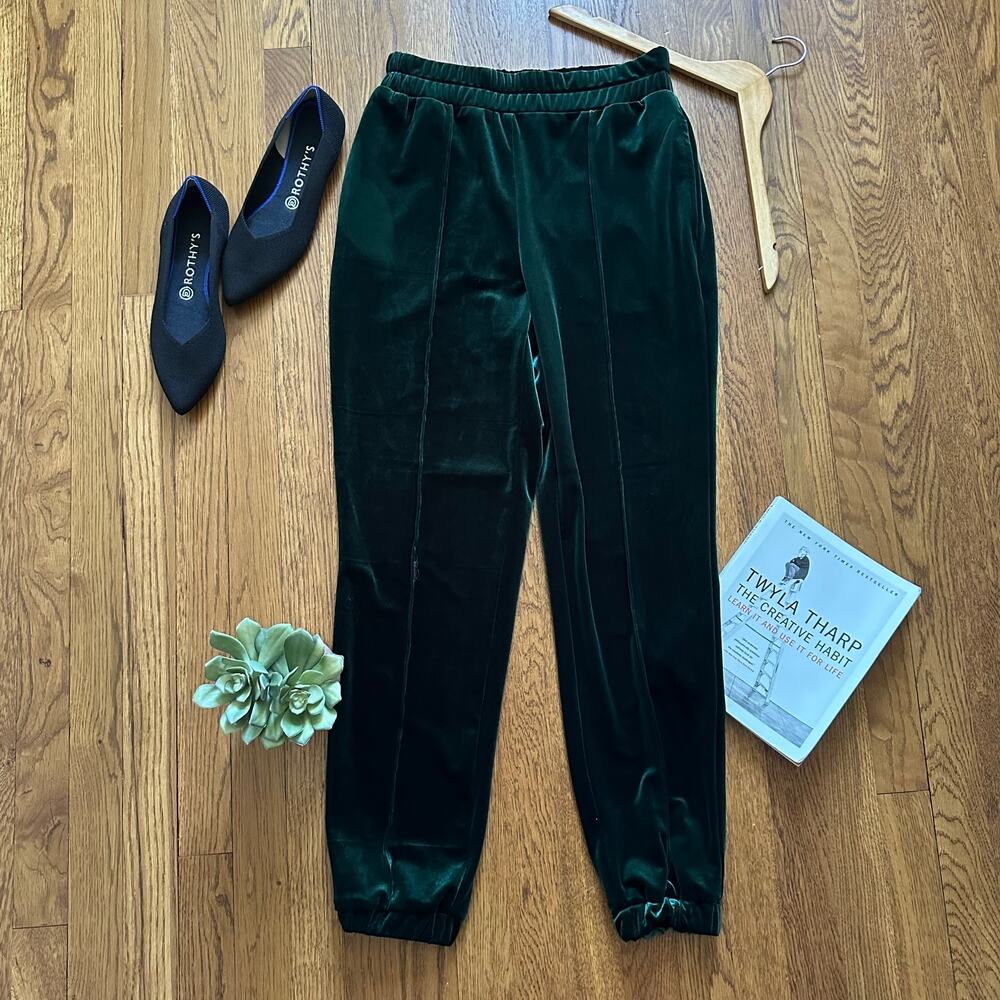 INC International Concepts Dark Green Velvet Pants